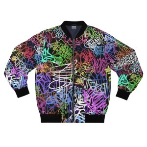 HC Men's Bomber Jacket Colorful Graffiti