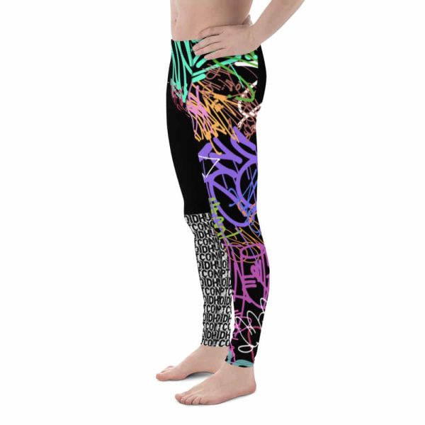 HC Men's Leggings Colorful Graffiti - Image 3