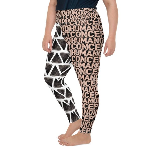 HC Plus Size Leggings Watercolor Triangles - Image 4