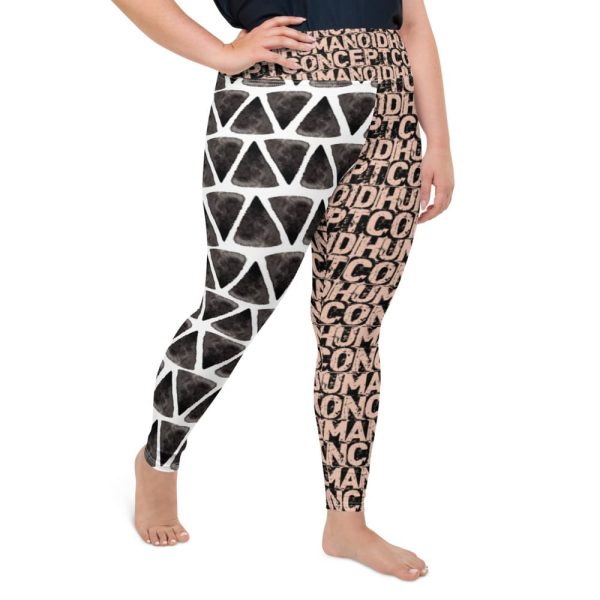 HC Plus Size Leggings Watercolor Triangles - Image 3