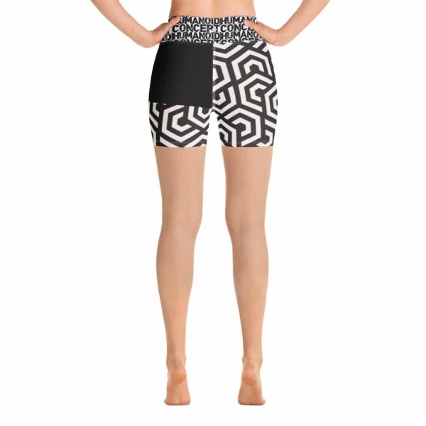 HC Yoga Shorts Geometric Black & White - Image 4