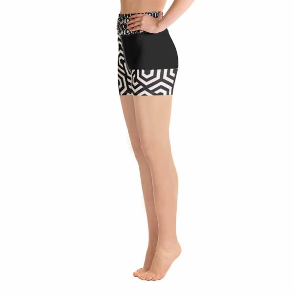 HC Yoga Shorts Geometric Black & White - Image 2