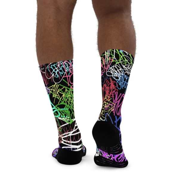 HC Basketball Socks Colorful Graffiti - Image 4