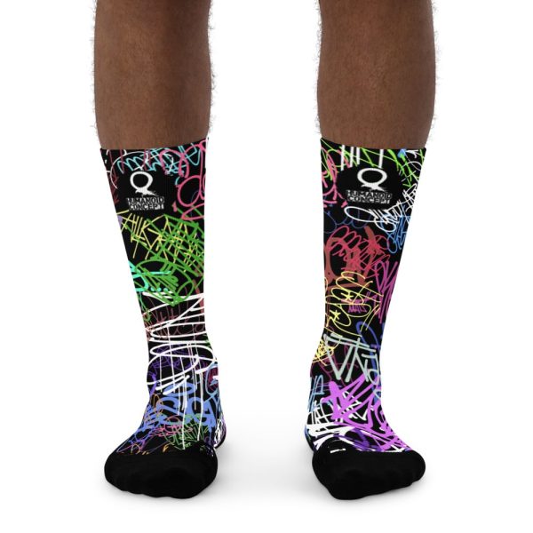 HC Basketball Socks Colorful Graffiti