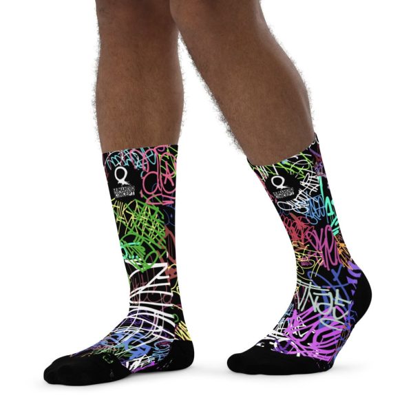 HC Basketball Socks Colorful Graffiti - Image 2