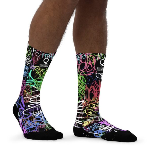 HC Basketball Socks Colorful Graffiti - Image 3