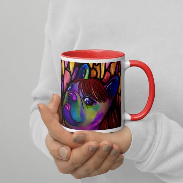 HC Colorful Bulldog Mug with Color Inside - Image 55