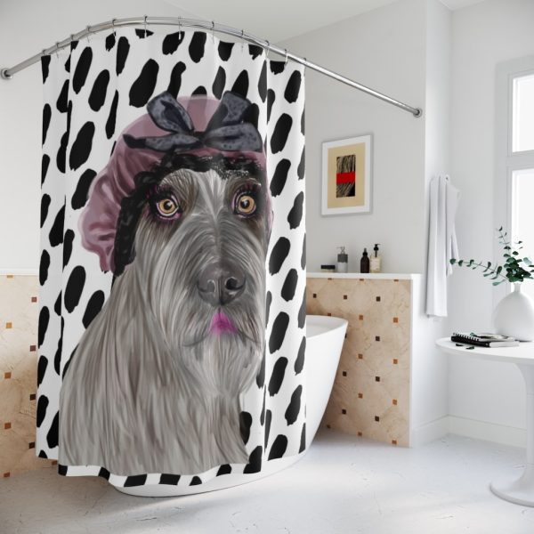 HD Shower Curtain Dog Beauté - Image 3