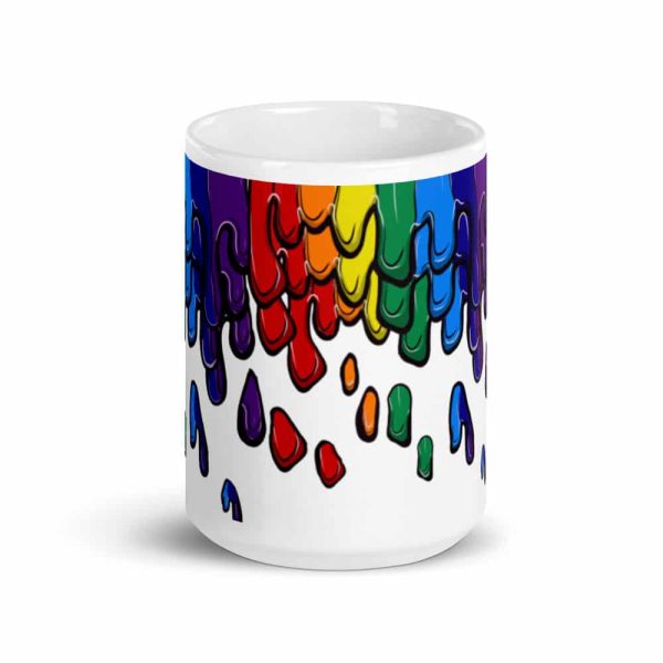 HC White Glossy Mug Melted Pride - Image 6