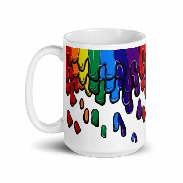 HC White Glossy Mug Melted Pride - Image 5