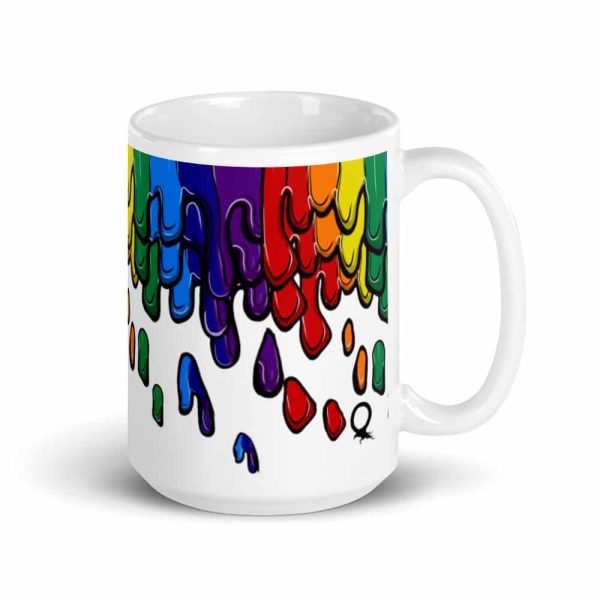 HC White Glossy Mug Melted Pride - Image 4