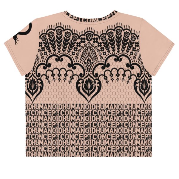 HC Crop Tee Nude Lace - Image 2