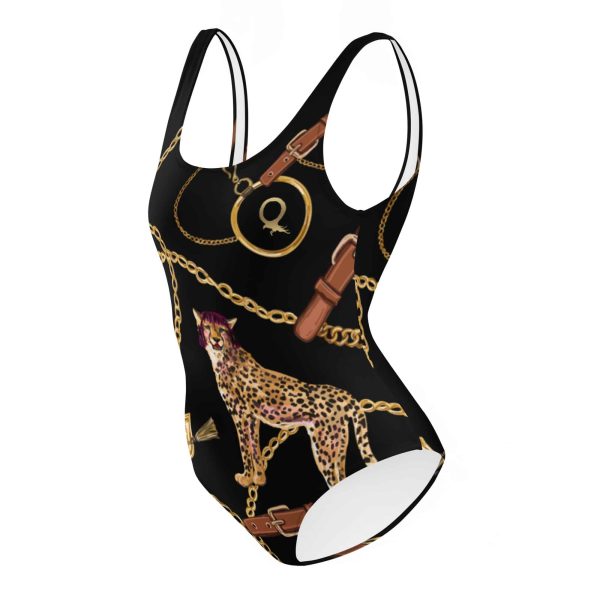 HC One-Piece Swimsuit Tiger Leashes - Image 3