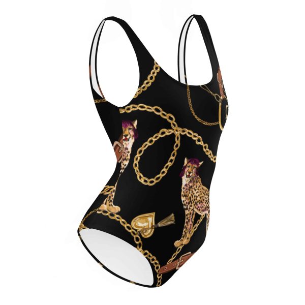 HC One-Piece Swimsuit Tiger Leashes - Image 2