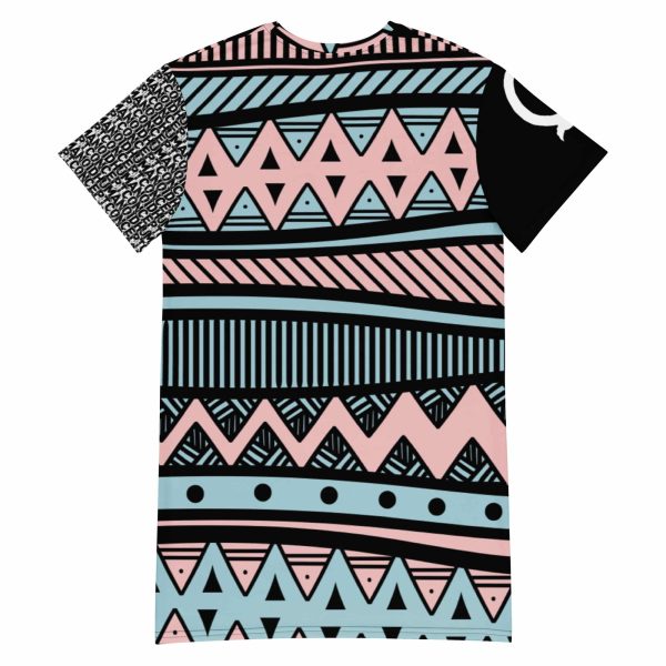 HC T-Shirt Dress Geometric Pattern - Image 2