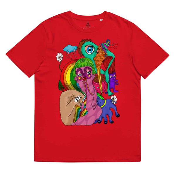 HC Unisex Organic Cotton T-Shirt Draw The Crazy World - Image 3