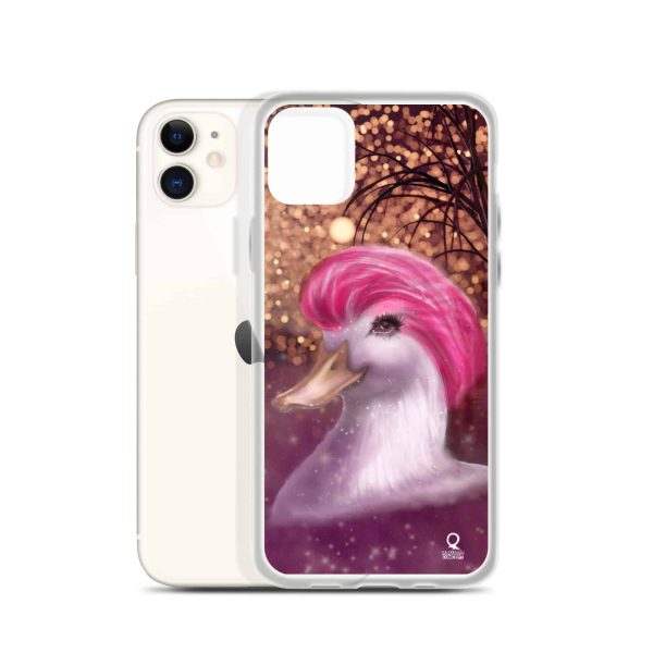 iPhone Case Pink Duck In The Lake - Image 3