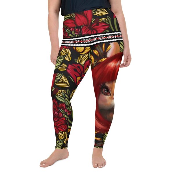 HC Plus Size Leggings Rabbit In The Garden