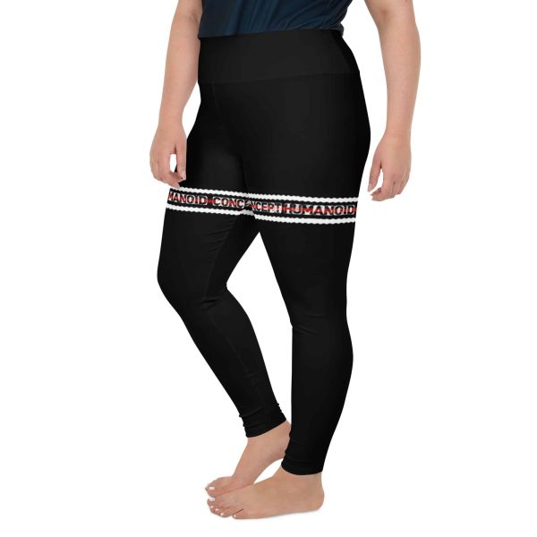 HC Plus Size Leggings Logo Tape Skirt Effect - Image 4