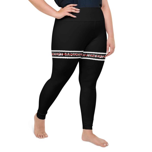 HC Plus Size Leggings Logo Tape Skirt Effect - Image 3