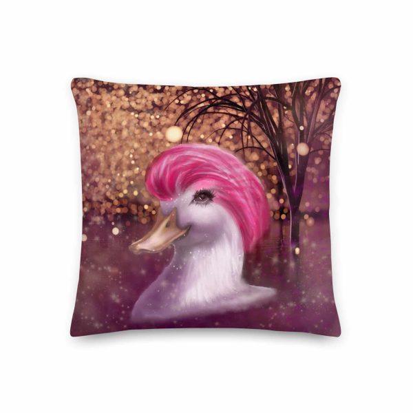 HC Premium Pillow Pink Duck In The Lake - Image 3