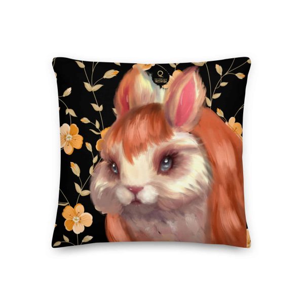 HC Premium Pillow Rabbit With Orange Flowers - Image 2