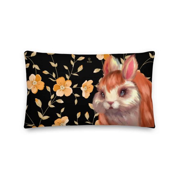 HC Premium Pillow Rabbit With Orange Flowers - Image 4