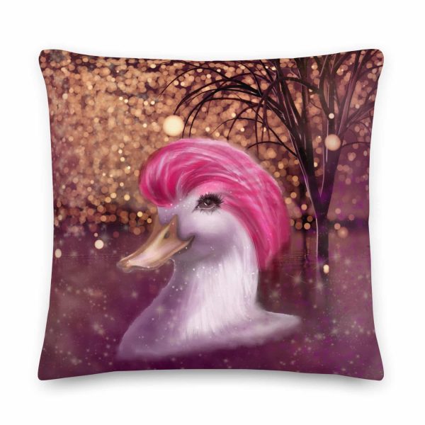 HC Premium Pillow Pink Duck In The Lake - Image 6