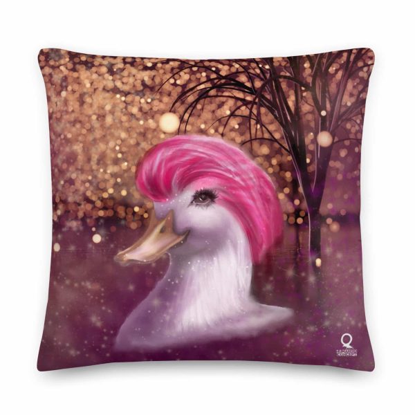 HC Premium Pillow Pink Duck In The Lake