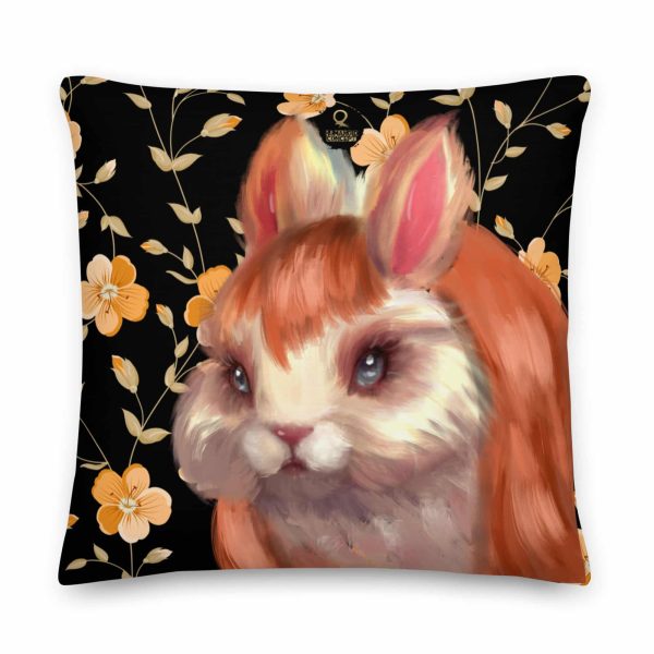 HC Premium Pillow Rabbit With Orange Flowers