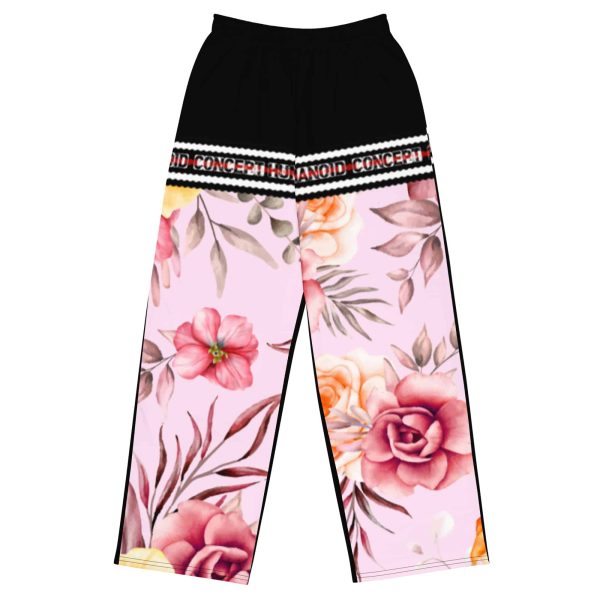 HC Unisex wide-leg pants with rose and yellow roses skirt Effect