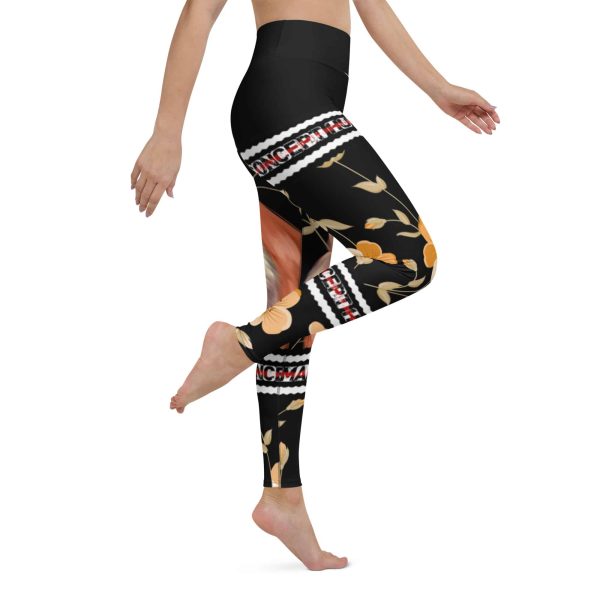 HC Yoga Leggings Rabbit With Orange Flowers - Image 4