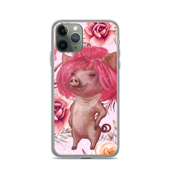 HC iPhone Case The Pig With Pink Hair - Image 4