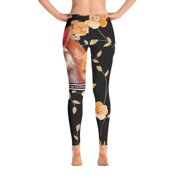 HC Leggings with Rabbit & Orange Flowers - Image 2