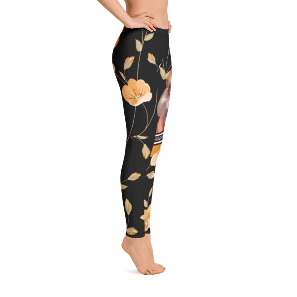 HC Leggings with Rabbit & Orange Flowers - Image 4