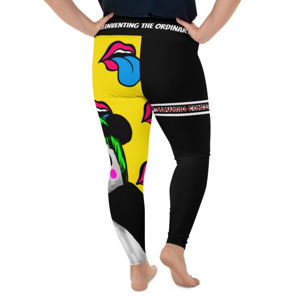 HC Plus size leggings panda with blue tongues - Image 2