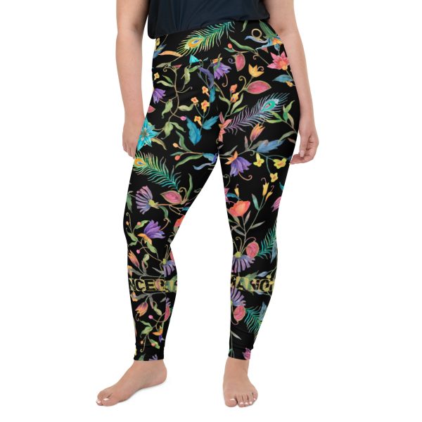 HC Plus size leggings fairy garden