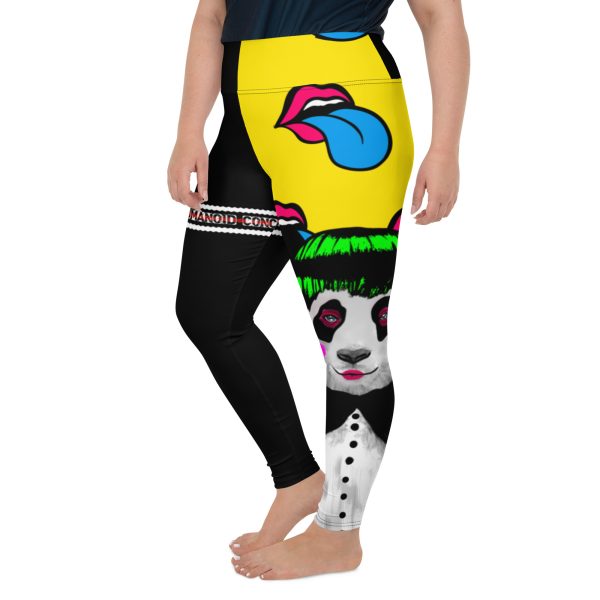 HC Plus size leggings panda with blue tongues - Image 4