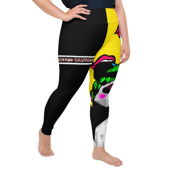 HC Plus size leggings panda with blue tongues - Image 3