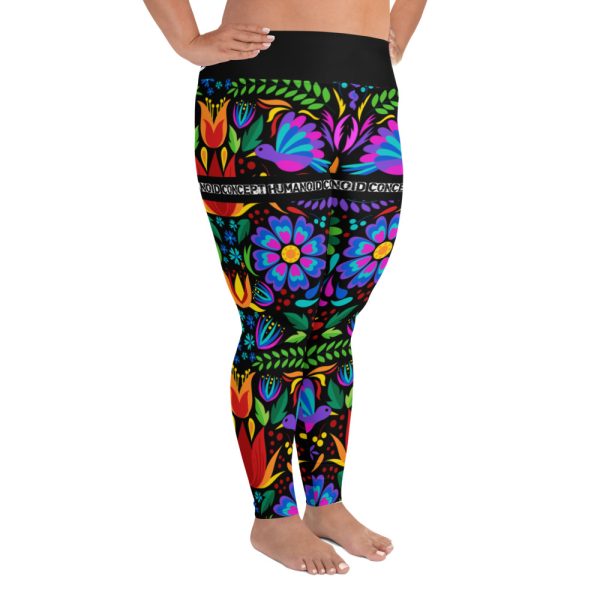 HC Plus size leggings Mexican flowers & birds - Image 3