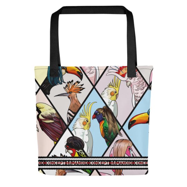 HC Tote bag parrots in triangles