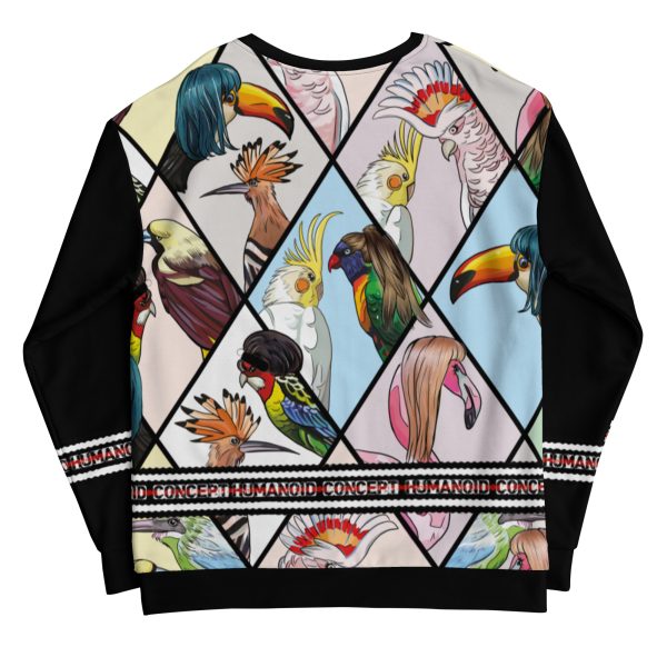 HC Unisex sweatshirt parrots in triangles - Image 2