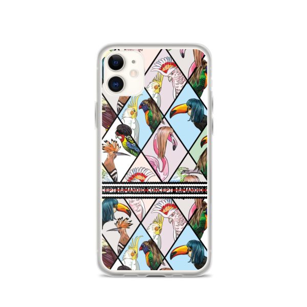 HC iPhone Case with parrots in triangles - Image 2