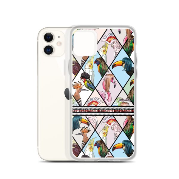 HC iPhone Case with parrots in triangles - Image 3