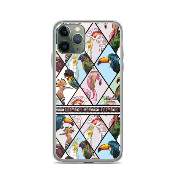 HC iPhone Case with parrots in triangles - Image 4