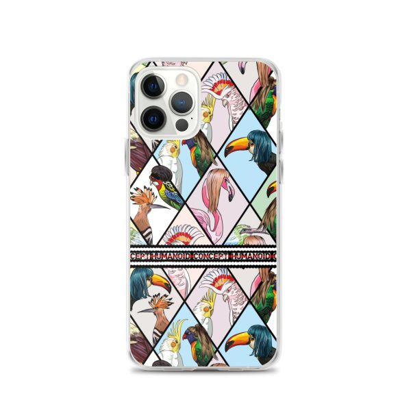 HC iPhone Case with parrots in triangles