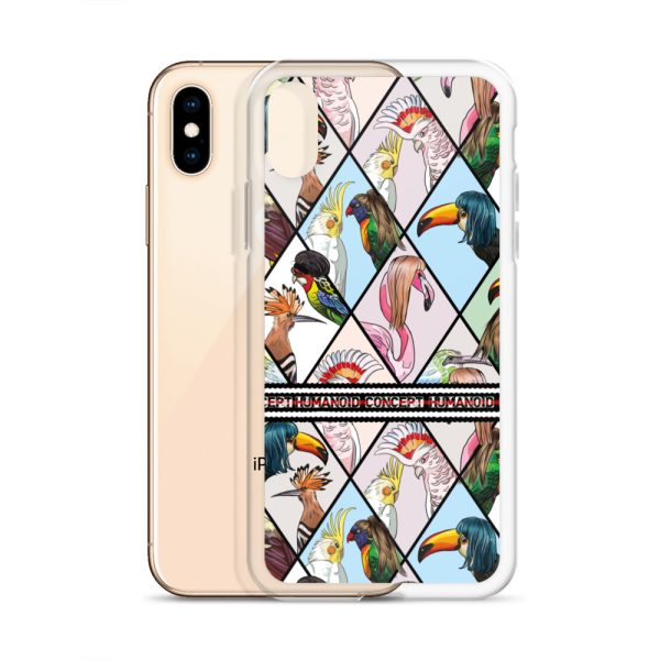 HC iPhone Case with parrots in triangles - Image 32