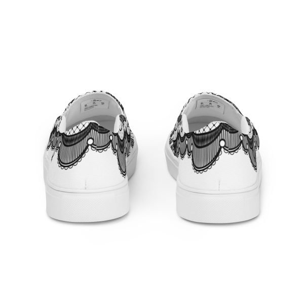 HC slip-on canvas white shoes with lace - Image 3