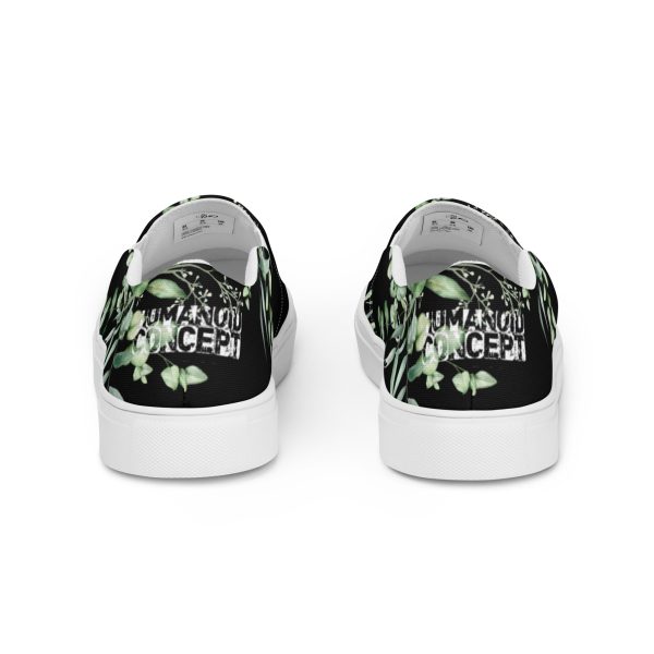 HC slip-on canvas black shoes with leaves & chickens - Image 3