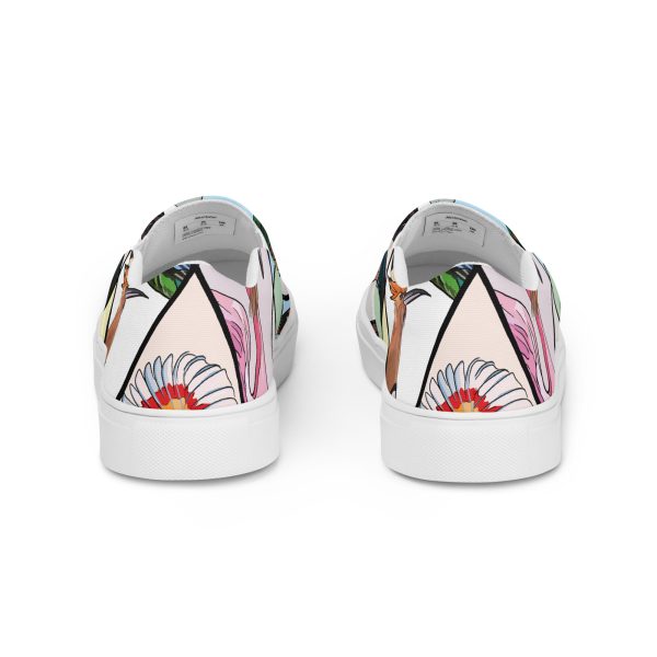 HC unisex slip-on canvas shoes parrots triangles - Image 3